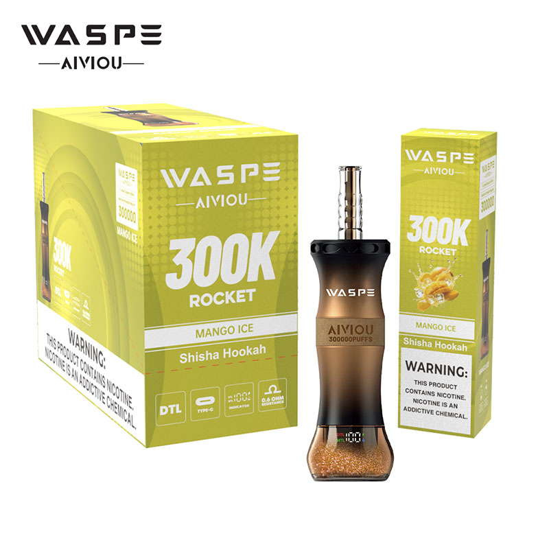 WASPE Shisha Hookah 300K Puffs DTL Vape Wholesale 03 Mango Ice