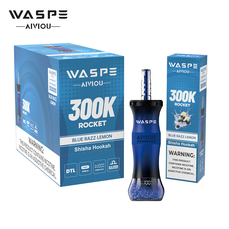 WASPE Shisha Hookah 300K Puffs DTL Vape Wholesale 04 Blue Razz Lemon