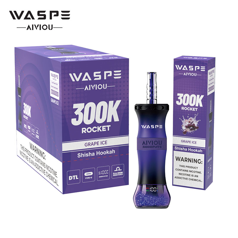 WASPE Shisha Hookah 300K Puffs DTL Vape Wholesale 08 Grape Ice