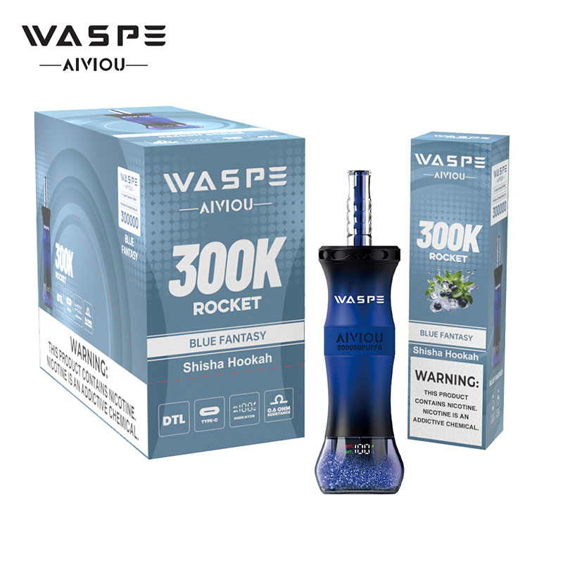 WASPE Shisha Hookah 300K Puffs DTL Vape Wholesale 09 Blue Fantasy