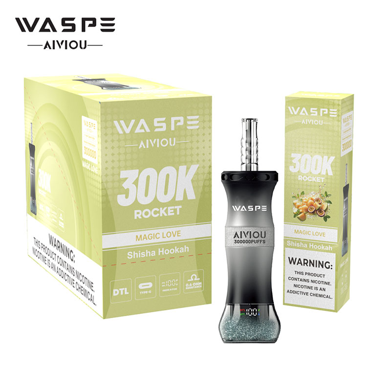 WASPE Shisha Hookah 300K Puffs DTL Vape Wholesale 10 Magic Love