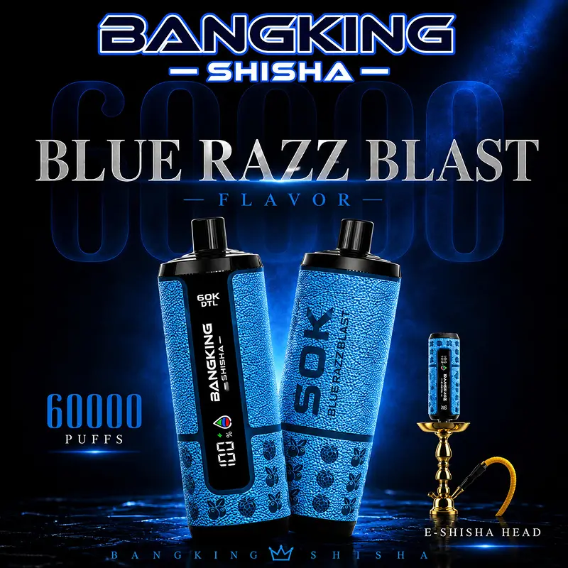 Bang King Shisha 60K Puffs DTL Disposable Vape Wholesale 01# Blue Razz Blast