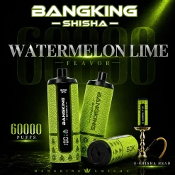 Bang King Shisha 60K Puffs DTL Disposable Vape Wholesale 07# Watermelon Lime