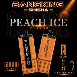 Bang King Shisha 60K Puffs DTL Disposable Vape Wholesale 09# Peach Ice