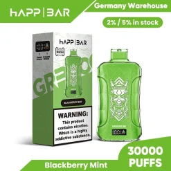 Happ Bar GR30000 30K Puffs Disposable Vape EU Warehouse 18 Blackberry Mint