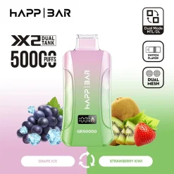 Happ Bar GR50000 50K Puffs 3in1 Disposable Vape EU Warehouse 02 Grape Ice Strawberry Kiwi