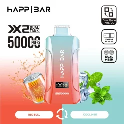 Happ Bar GR50000 50K Puffs 3in1 Disposable Vape EU Warehouse 06 Red Bull Cool Mint
