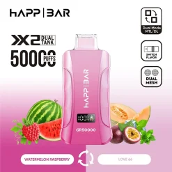 Happ Bar GR50000 50K Puffs 3in1 Disposable Vape EU Warehouse 07 Watermelon Raspberry Love 66