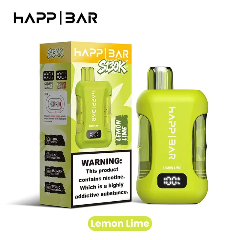 Happ Bar S130K 130000 Puffs Disposable Vape EU Warehouse 03 Lemon Lime