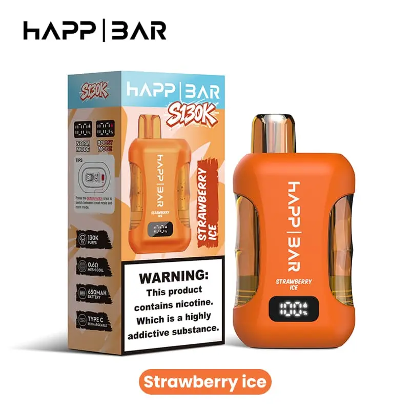 Happ Bar S130K 130000 Puffs Disposable Vape EU Warehouse 04 Strawberry Ice