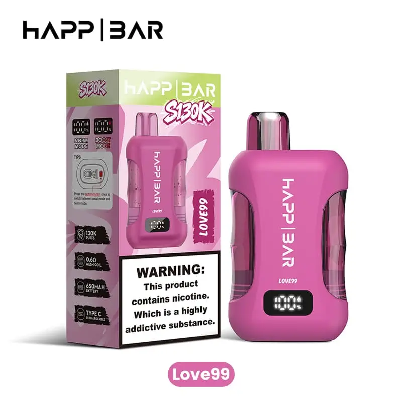 Happ Bar S130K 130000 Puffs Disposable Vape EU Warehouse 13 Love99