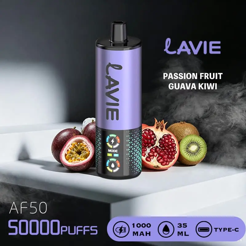 Lavie AF50 Shisha 50K Puffs DTL Disposable Vape Wholesale 01 Passion Fruit Guava Kiwi