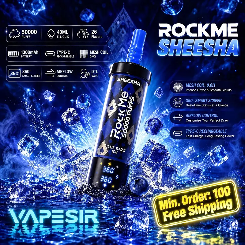 ROCKME SHEESHA 50000 Puffs DTL Disposable Vape Wholesale 1