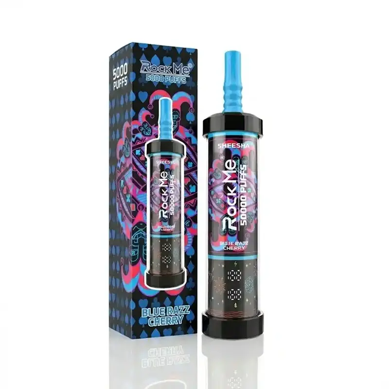 ROCKME SHEESHA 50000 Puffs DTL Disposable Vape Wholesale 18 Blue Razz Cherry