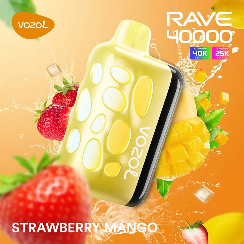 VOZOL RAVE 40K Puffs Disposable Vape Wholesale EU Warehouse 11 Strawberry Mango