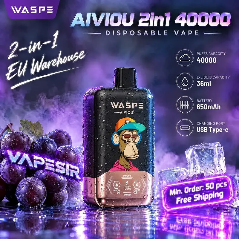 WASPE Aiviou 2in1 40000 Puffs Disposable Vape Wholesale 1