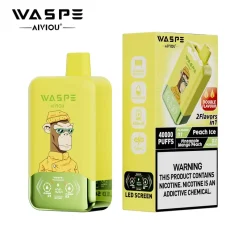 WASPE Aiviou 2in1 40000 Puffs Disposable Vape Wholesale 05 Peach Ice Pineapple Mango Peach