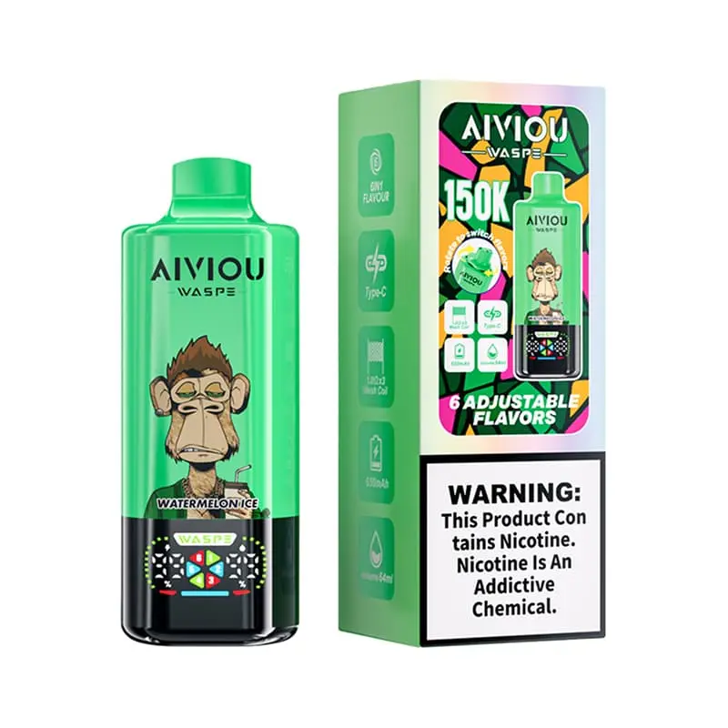 Waspe Aiviou 6in1 150K Puffs Disposable Vape Wholesale 01 Watermelon Ice Lemon Lime Lemon Peach Waspe Aiviou 6in1 150K Puffs Disposable Vape Wholesale 01 Watermelon Ice Lemon Lime Lemon Peach
